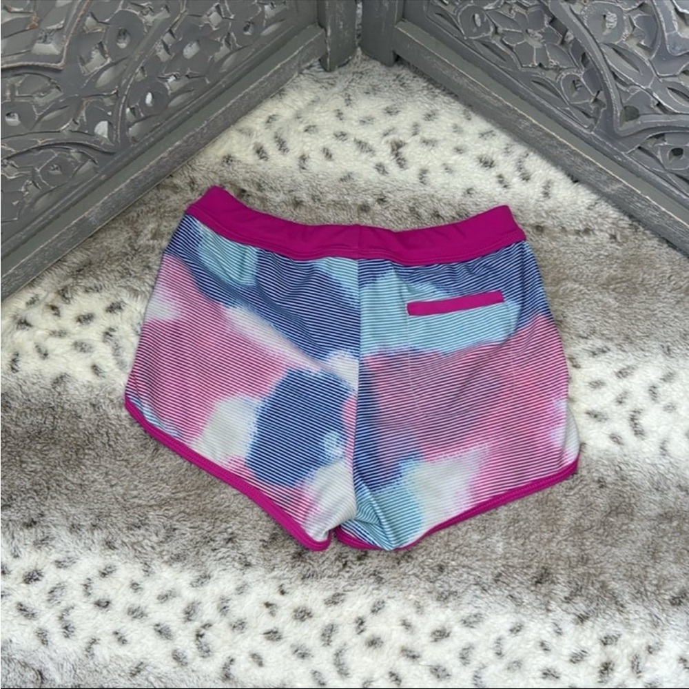Eddie Bauer athletic shorts girls small pastel sporty stripes activewear workout - Picture 6 of 10